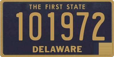 DE license plate 101972