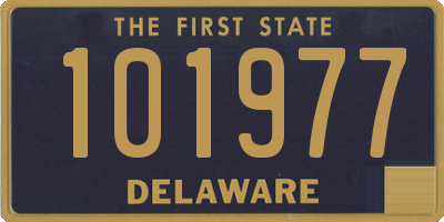 DE license plate 101977