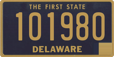 DE license plate 101980