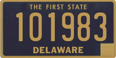 DE license plate 101983