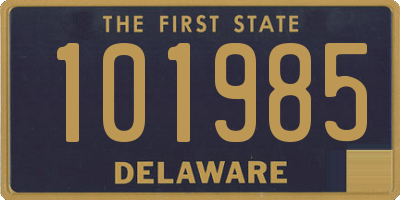 DE license plate 101985