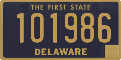 DE license plate 101986