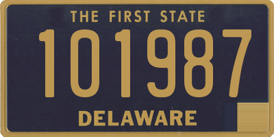 DE license plate 101987