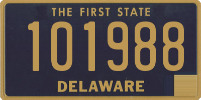 DE license plate 101988