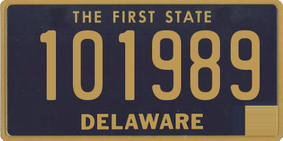 DE license plate 101989