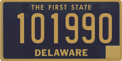 DE license plate 101990