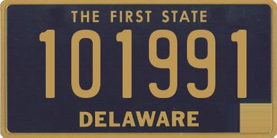 DE license plate 101991
