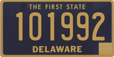 DE license plate 101992