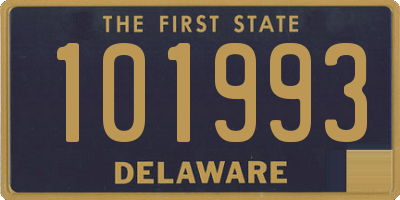 DE license plate 101993
