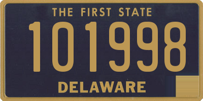 DE license plate 101998