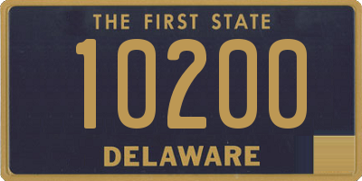 DE license plate 10200