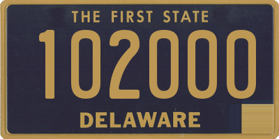 DE license plate 102000