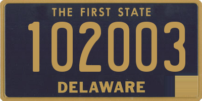 DE license plate 102003