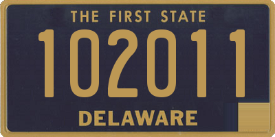 DE license plate 102011