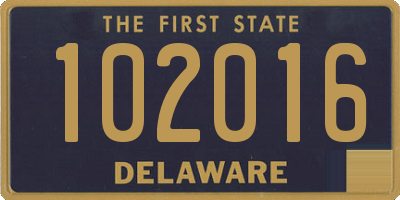 DE license plate 102016