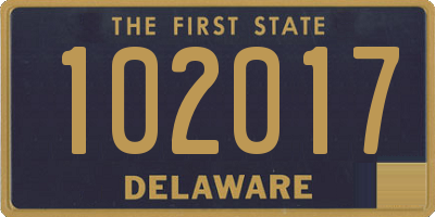 DE license plate 102017