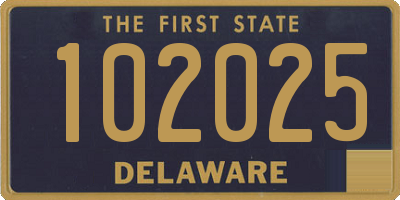 DE license plate 102025