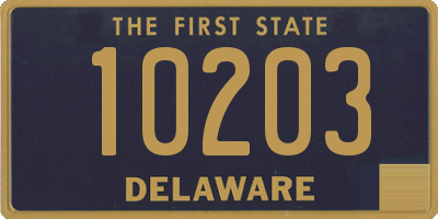 DE license plate 10203