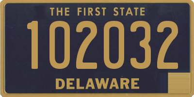 DE license plate 102032