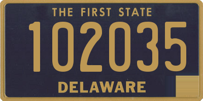 DE license plate 102035