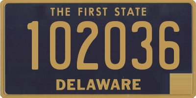 DE license plate 102036