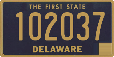 DE license plate 102037
