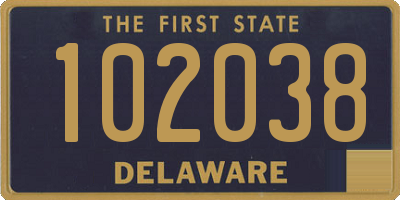 DE license plate 102038