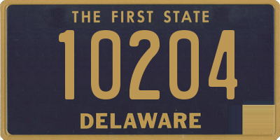 DE license plate 10204