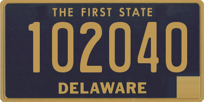 DE license plate 102040