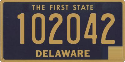 DE license plate 102042