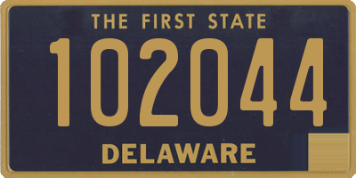 DE license plate 102044