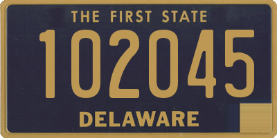 DE license plate 102045
