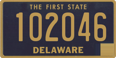 DE license plate 102046