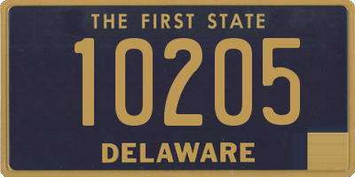 DE license plate 10205