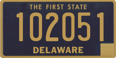 DE license plate 102051