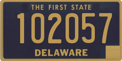 DE license plate 102057