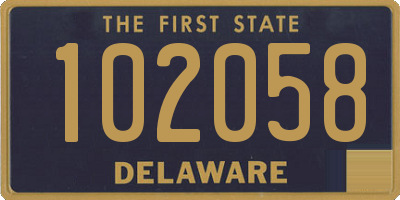 DE license plate 102058