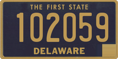 DE license plate 102059