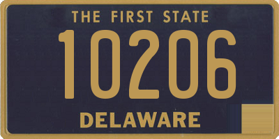 DE license plate 10206