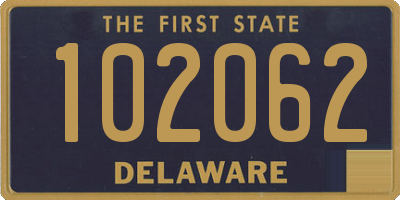 DE license plate 102062