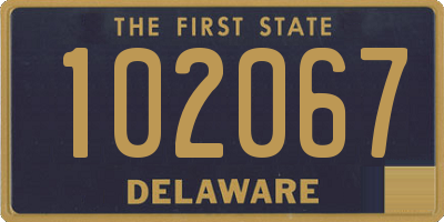 DE license plate 102067