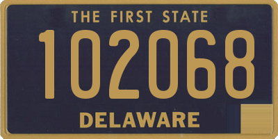 DE license plate 102068