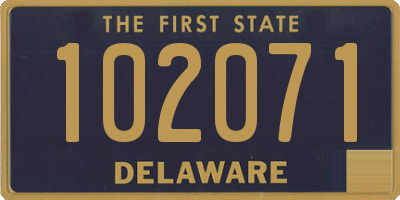 DE license plate 102071