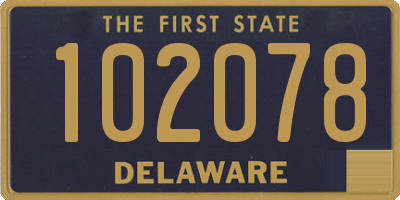 DE license plate 102078