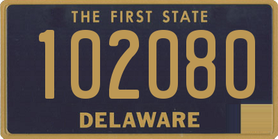 DE license plate 102080