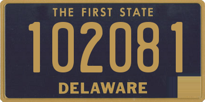 DE license plate 102081