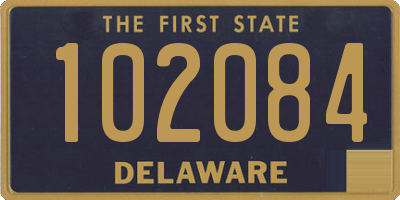 DE license plate 102084