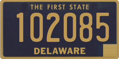 DE license plate 102085