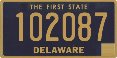 DE license plate 102087