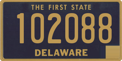 DE license plate 102088